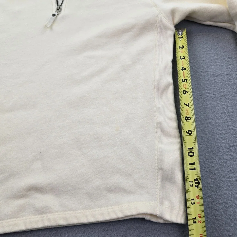 C9 by Champion Sweater Mens Medium Beige Cotton Stretch Tight Knit Quarter Zip